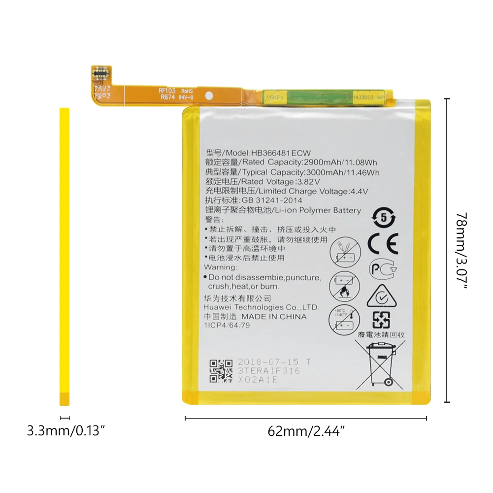 Оригинальная Батарея HB366481ECW для huawei P10 P20 Lite G9 Honor 5C Honor 8 Lite Ascend P9 FRD-AL00 FRD-AL10, FRD-DL00 FRD-L09 с инструментами