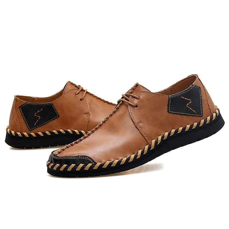 ZUNYU New Spring Summer Genuine Leather Men Casual Shoes Breathable Lace up Loafers Flats Mens Moccasins Big Size 38-47 | Обувь