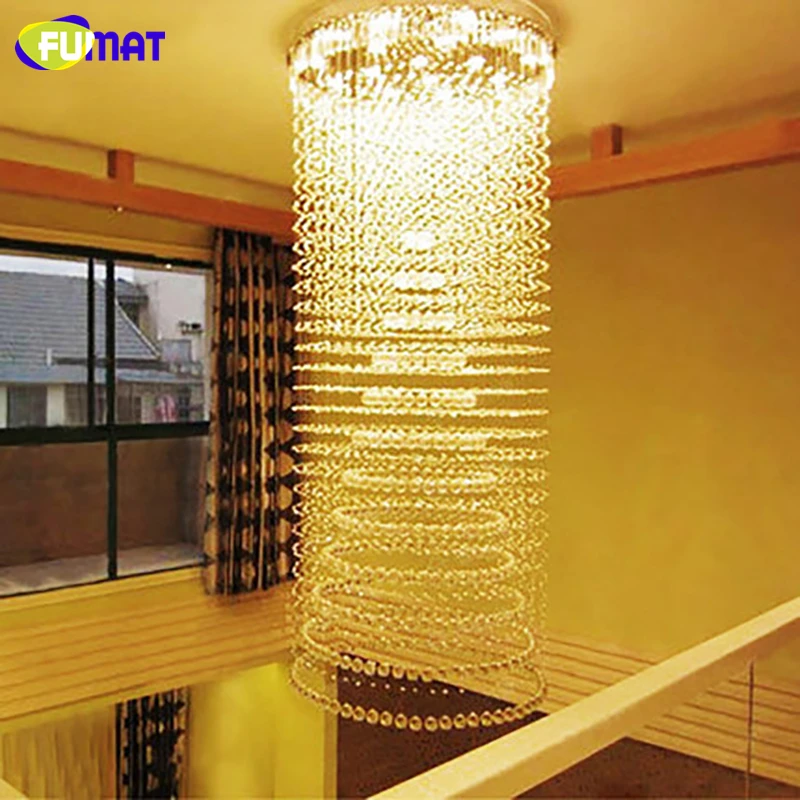 値段 Fumat K9クリスタルシャンデリア天井スカイ雨秋クリスタルライト用リビングルームledスパイラルアールデコ照明大クリスタルランプ