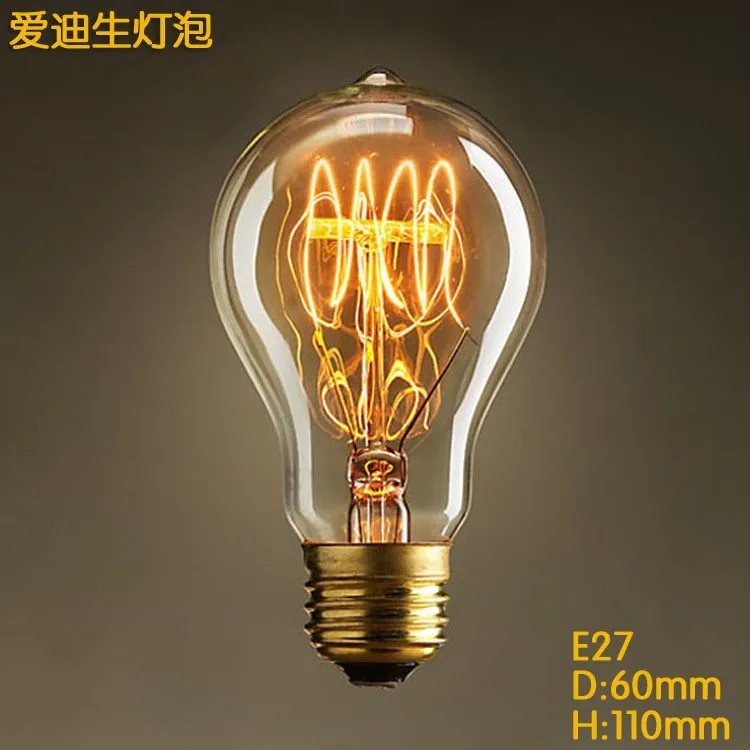 A19 Милая лампочка E27 накаливания Винтаж Edison светильник накаливания остается неизменным, если используется колба бытовой бар Кофе магазин платье для персонала гостиницы магазин Ретро Классический светильник лампочка