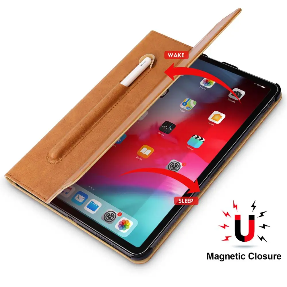 Для iPad Pro 11 чехол из Микрофибры Tablet чехол с карандашом слот принципиально Тонкий Smart Cover для iPad 11 дюймов чехол Магнитный ультра