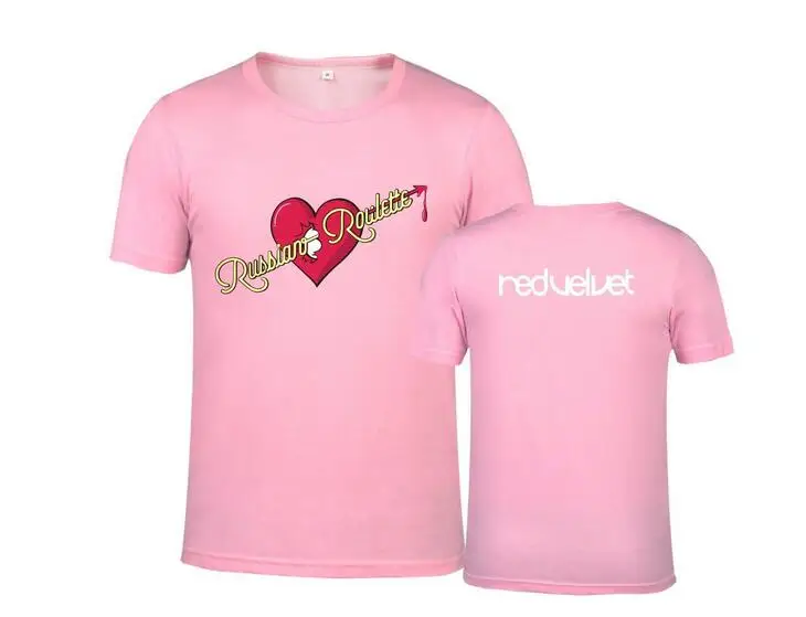 Летняя стильная красная бархатная русская футболка с круглым вырезом и