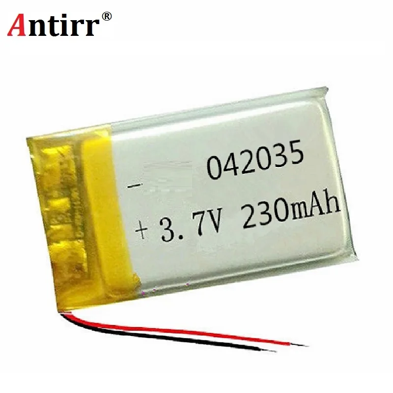 

3.7 V lithium polymer batteries 042035 230mah MP3 MP4 MP5 Bluetooth headset battery small toys free shipping