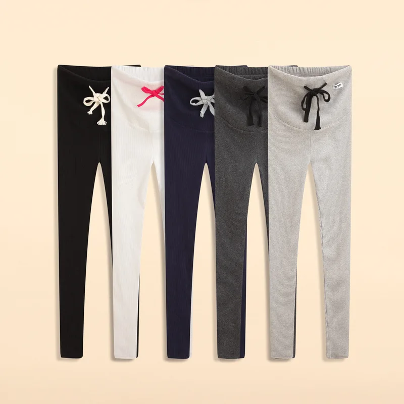 

Maternity Clothes Winter Adjustable High Elasticity Maternity Leggings Thickened With Velvet Pregnant Women Trousers Warm Pants