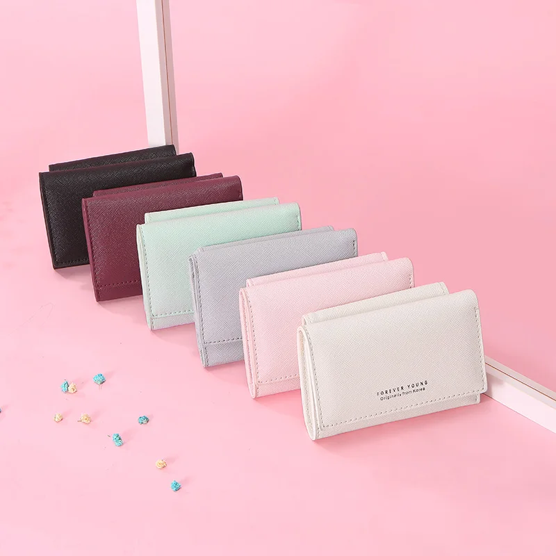 Бренд WEICHEN Trifold Женский кошелек с монетницей сзади шикарные компактные кошельки в