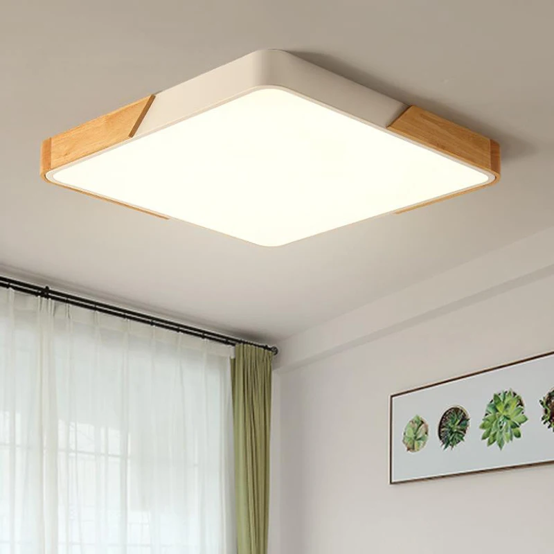 ultra-thin LED ceiling lighting wooden lamps for the living room chandeliers Ceiling hall modern lamp | Освещение