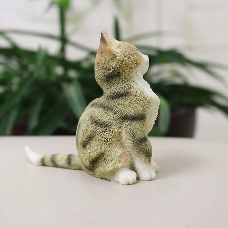 Mnotht 1/6 Тигровая кожа кошка модель милые животные мини игрушки сидя осанка