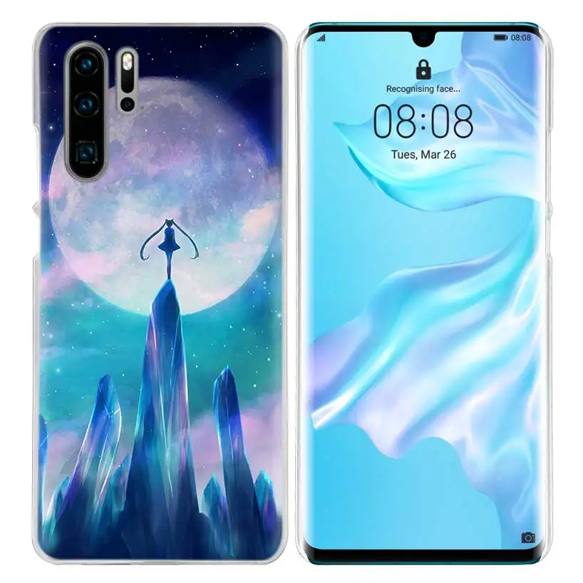 Чехол Sailor Moon Kawai для huawei P20 P30 P Smart Nova 4 3i P10 P9 P8 mate 10 20 lite Pro Mini, жесткий чехол для телефона из ПК, Новинка