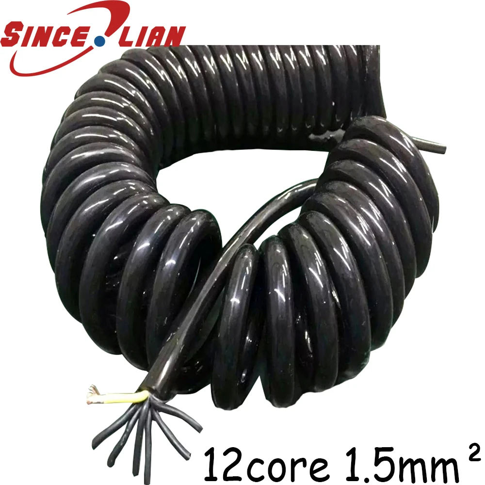 

Spring Power Cable 12 core Strander 1.5 Square Stretch Electrical Wire Undraw 2.5meters 8meters Machine Sprial Wire