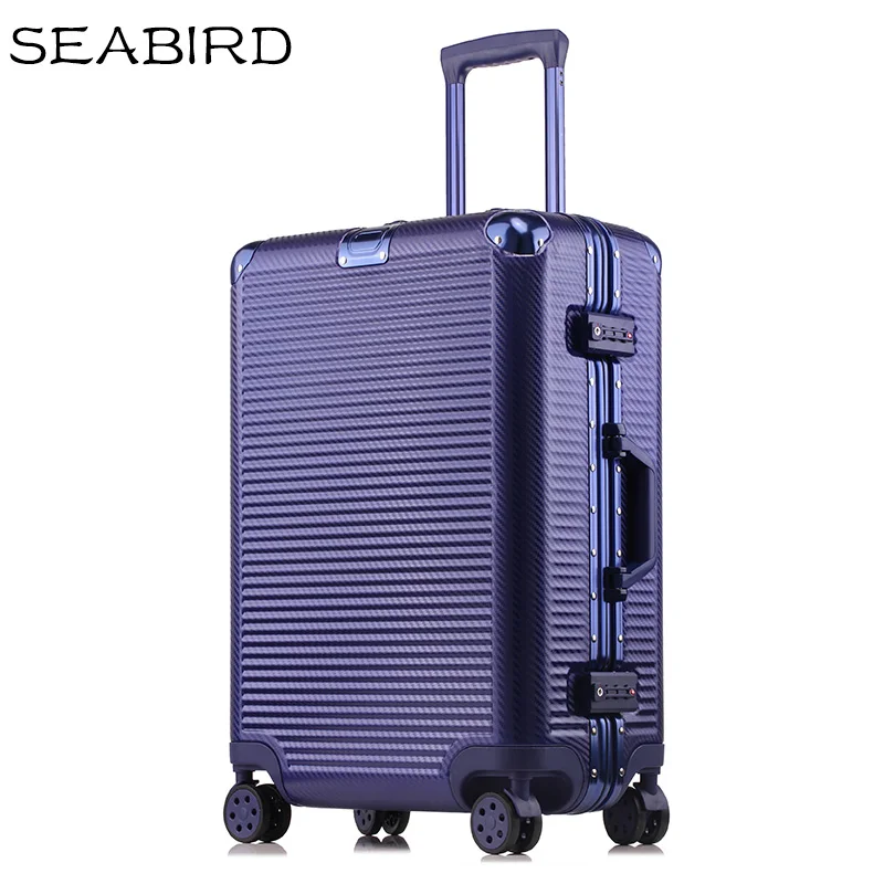 SEABIRD 2" 22" 2" 26" 29 дюймов алюминиевый каркас чемодан на колесиках для путешествий Спиннер переносить на каюте прокатки Hardside чемодан