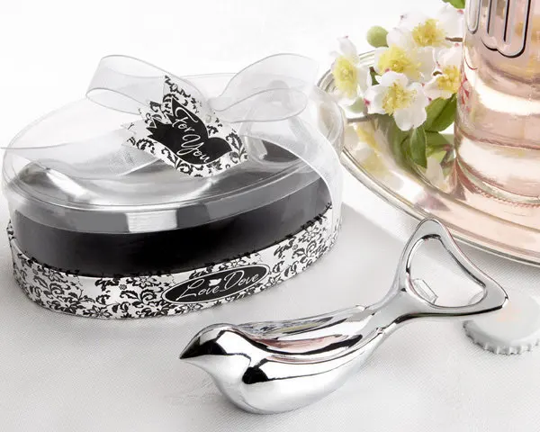 

100pcs/lot Silver Lark birds wine bottle opener Wine Opener wedding party favor guest gift Banquet present