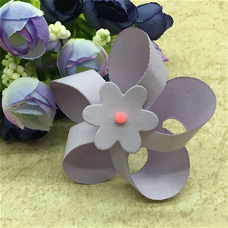 Металлические высекальные штампы 3D ветряная мельница цветок Спиннер сделай сам