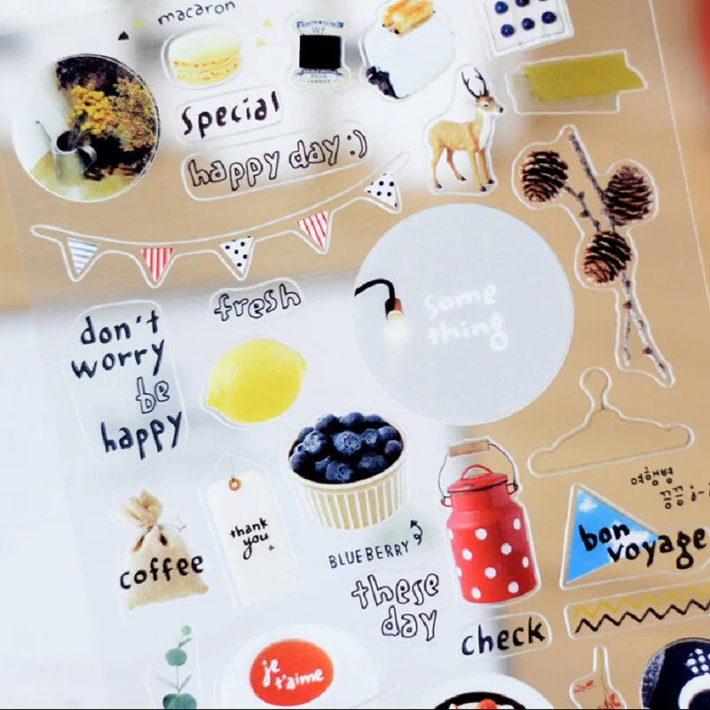 1 лист ПВХ высекальных наклеек скрапбукинг планировщик декоративное сделай сам