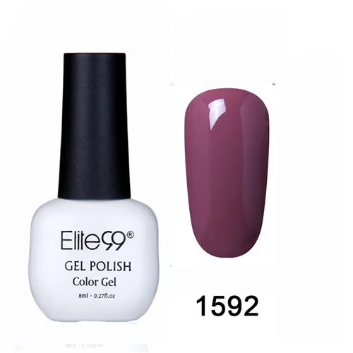 Elite99 8MLUV Гель-лак для ногтей Светодиодный лампа Гель-лак чистые цвета Полупостоянный Гель-лак для ногтей базовый топ - Цвет: 1592