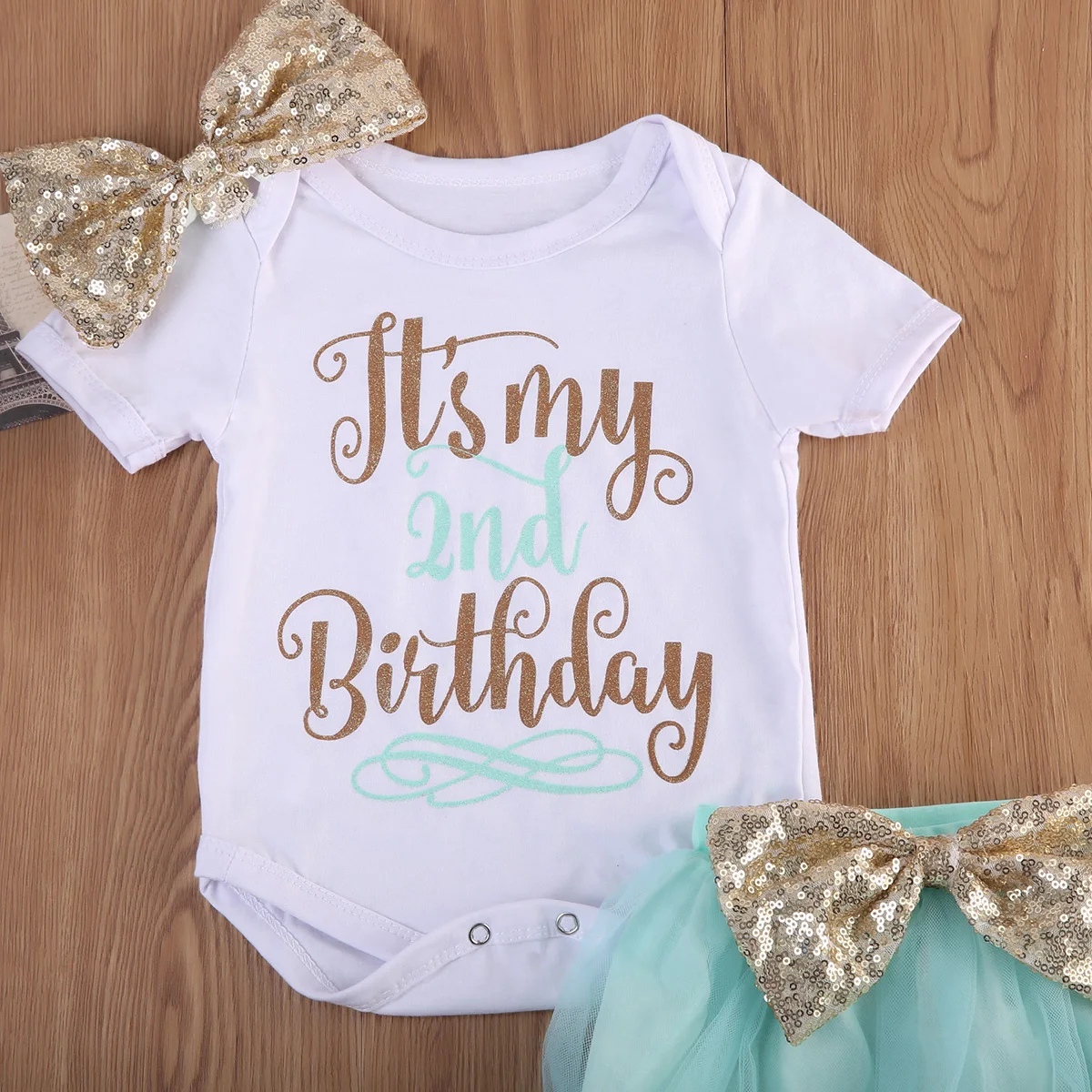 Одежда для новорожденных девочек на день рождения хлопковый комбинезон + мини