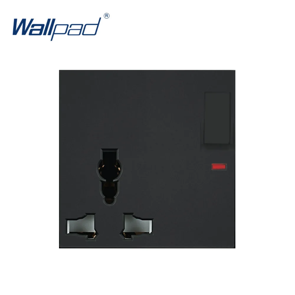 Роскошная многофункциональная розетка Wallpad с 3 контактами и переключателем