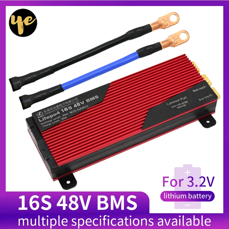 3 2 В LifePo4 16 S 48 80A 100A 120A 150A18650 BMS батарея защиты доска с балансный литиевый
