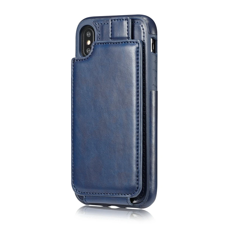 Вертикальный чехол из искусственной кожи для iphone X XS 8 7 6 Plus ударопрочный