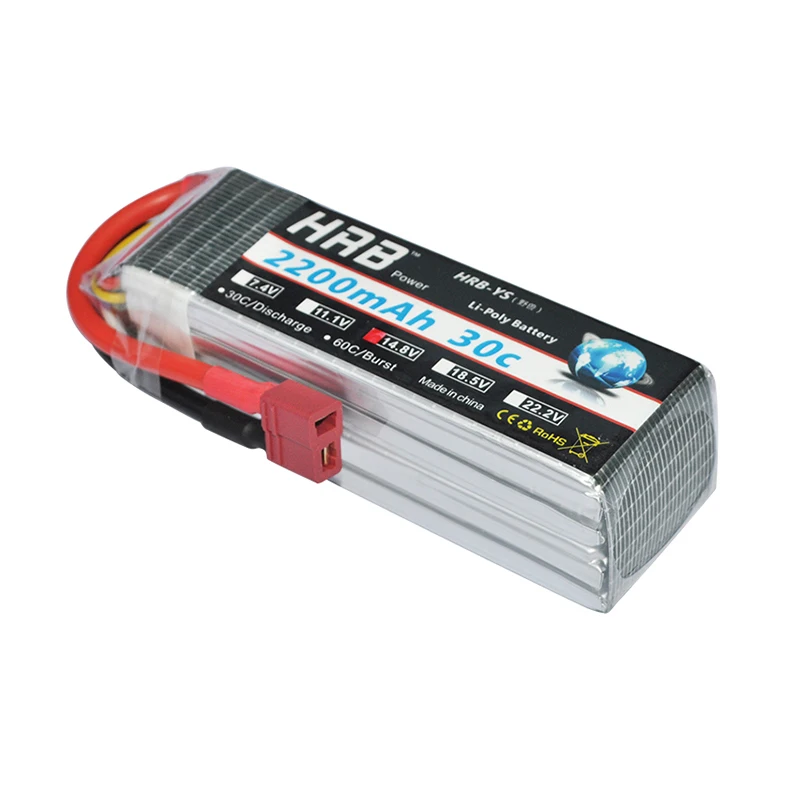 Аккумулятор HRB Lipo 2S 3 S 4S 6 2200 мА/ч 30C 7 4 В 11 1 14 8 в 18 5 22 2 Max 60C для 5S радиоуправляемого