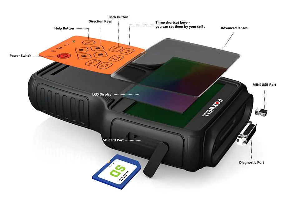Foxwell NT614 OBD2 автомобильный сканер ABS SRS подушка безопасности OilReset EPB стояночный тормоз двигатель коробка передач автомобиля OBD 2 диагностический инструмент