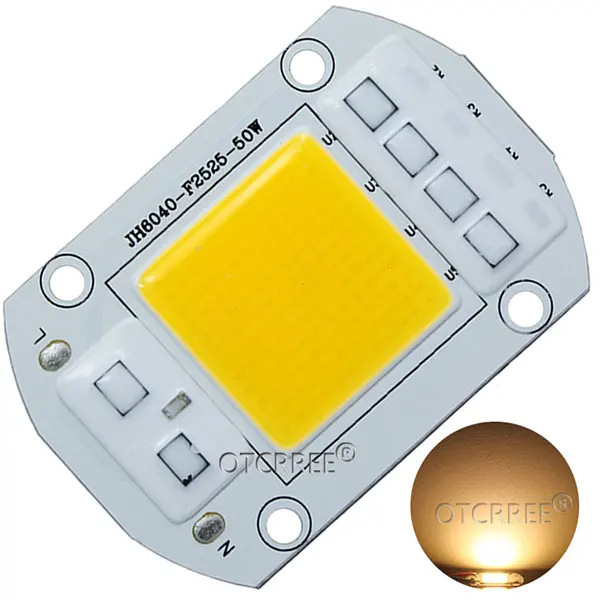Smart IC AC Светодиодная лента COB 20W 30W 50W 110V 220V водителя DIY прожектор высокой мощности светодиодный COB диод теплый полный спектр белого - Испускаемый цвет: Warm White 3000K