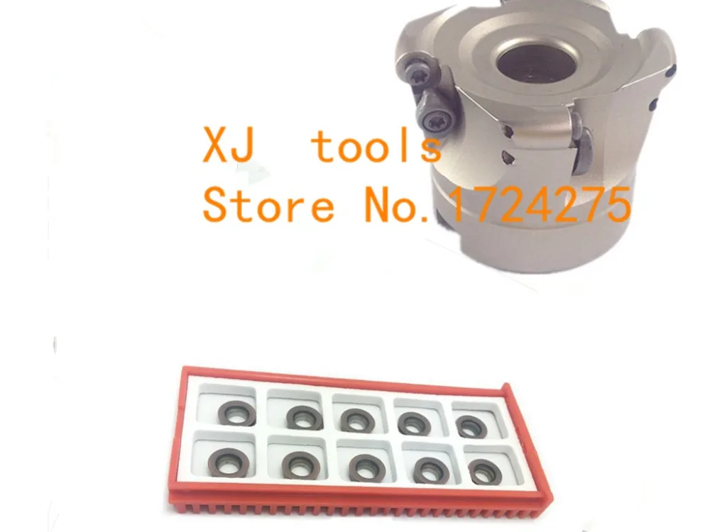 

1 шт. EMR5R 50-22-4T/EMR5R 63-22-4T и 10 шт. RPMT10T3 вставка торцевая фреза фрезерные с ЧПУ Инструменты для круглые пластины