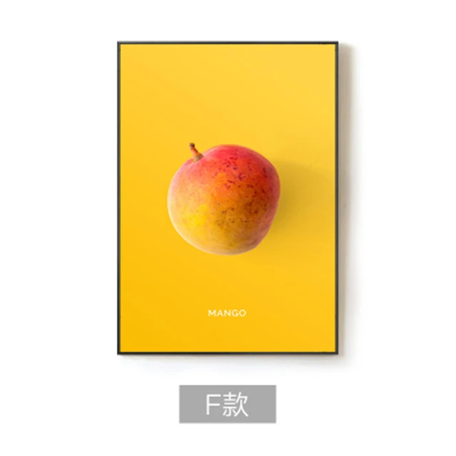 no frame6 Украшения для кухни в скандинавском стиле, плакаты, Кокосовая малина, манго, слива, фрукты, Картина на холсте, Hd печать, Настенная художественная картина для гостиной - Цвет: no frame6