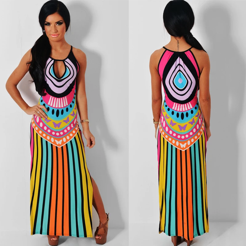 2016 Летнее Платье Повседневная Печать О Образным Вырезом Тонкий Женщин BracesDress