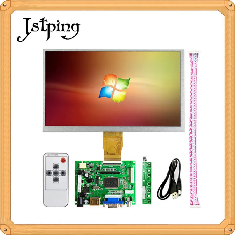 Jstping 9 дюймовый ЖК экран для Raspberry Pi 3 матрица TFT 1024*600 монитор HDMI VGA AV плата драйвера