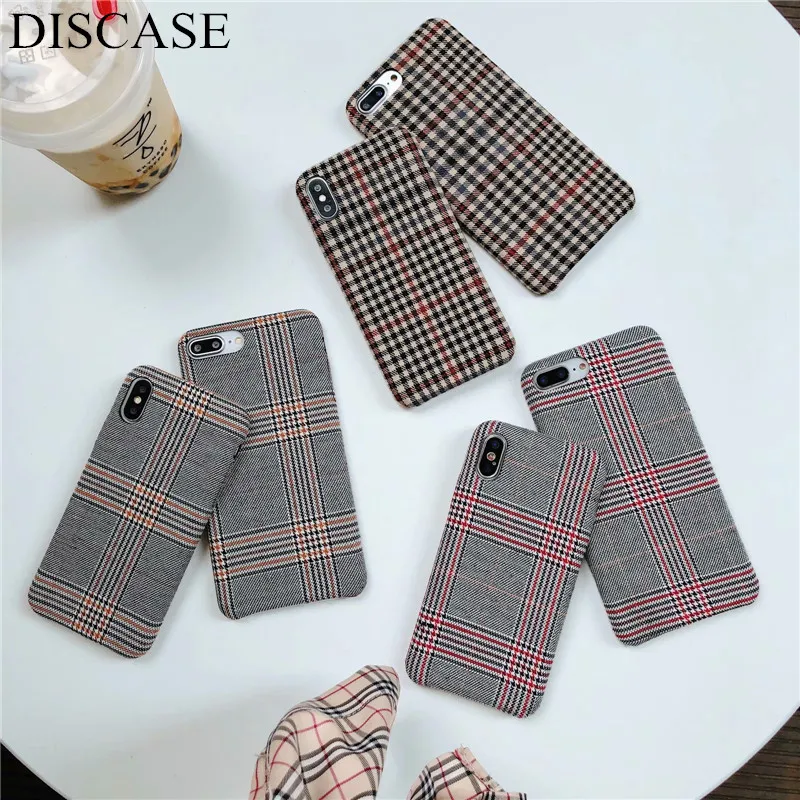 DISCASE ПК Жесткий корпус чехол для iphone XS XR Max простой INS корейский стиль суб-ткань X 8 7
