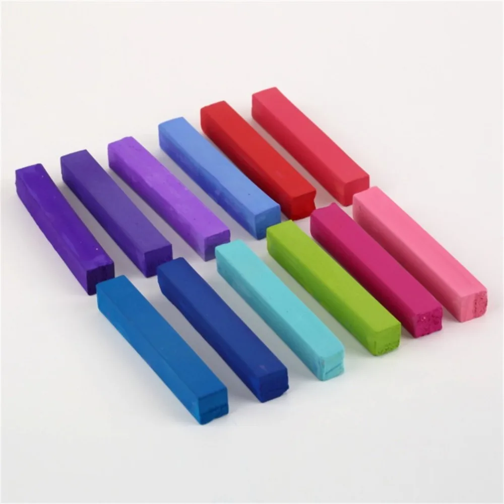 Fashion 12 Colors Non-toxic Soft Hair Crayons Pastel Kit Temporary Chalk Dye Personalized Beauty Color for DIY Style | Красота и