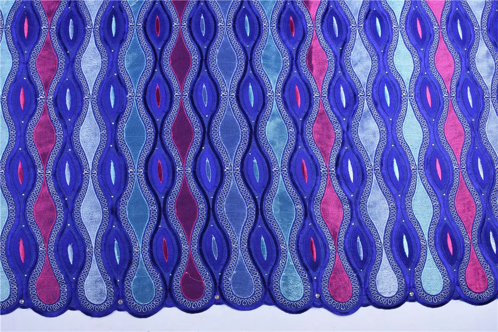 Хлопок нигерийское швейцарское кружево сухое кружево Высокое качество фиолетовая швейцарская вуаль кружево в швейцарской Африканской кружевной ткани с камнями S1665