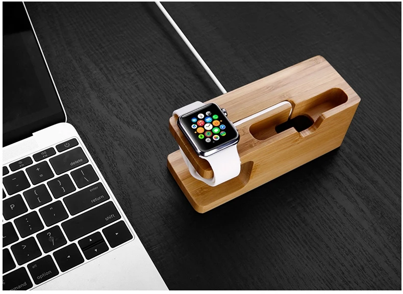 Бамбуковый Чехол для IPhone6 часы Apple 7 поколения кронштейн основание apple Watch чехол