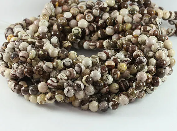 Бусины из 100% натуральной яшмы зебры австралийские каменные бусины Zerbra 4 мм 6 8 10 12