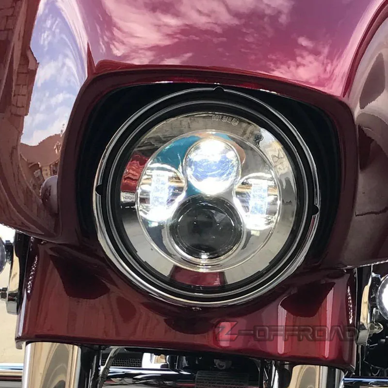 Мотоциклетные круглые 7 &quotсветодиодные фары для проектора мотоцикла Heritage Softail