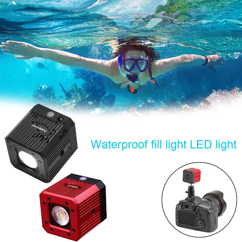 High Quality Waterproof Mini COB Video Light 2 Diffusers+12 Filters Compatible Canon Nikon Panasonic Phone | Электроника