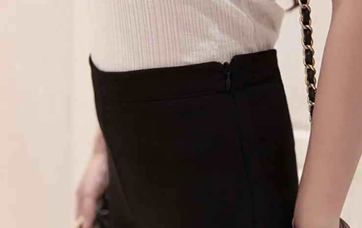 S-2XL Горячая/Весенняя женская новая мода черный микро громкоговоритель девять