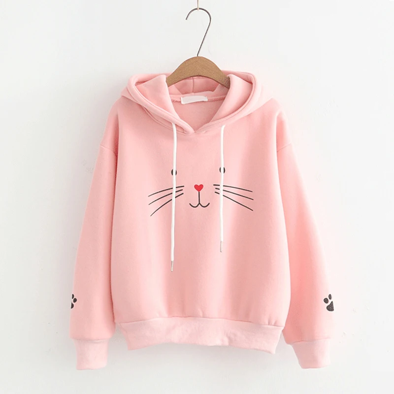 Женские толстовки с длинным рукавом Sudadera Mujer милые женские худи принтом из