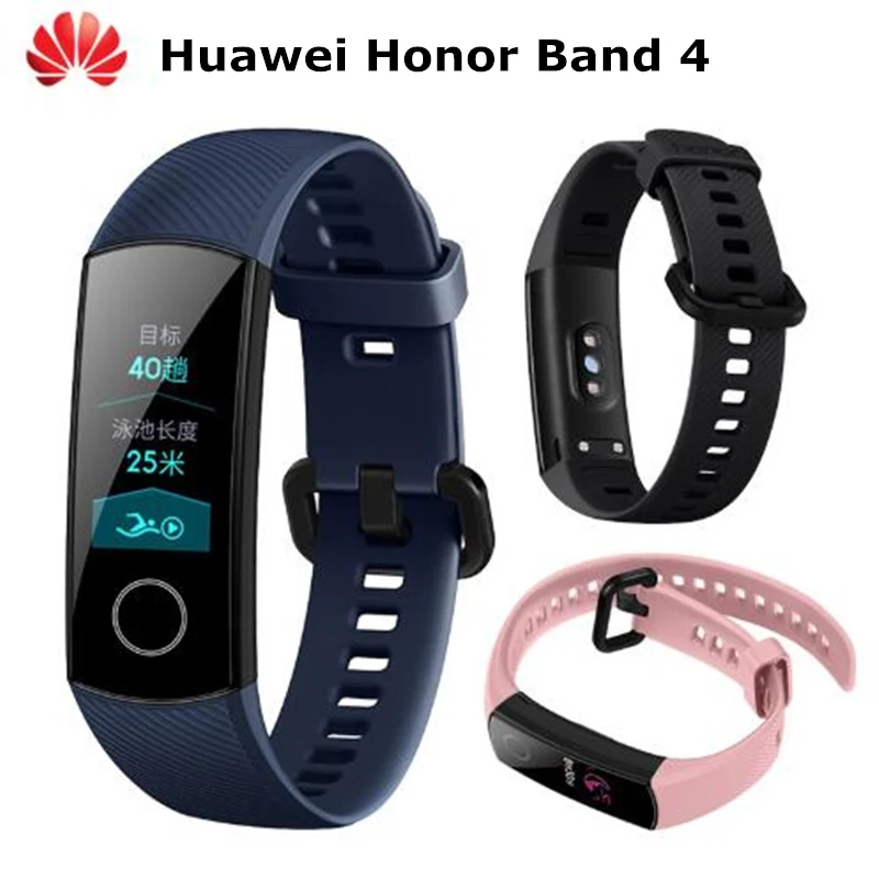 Оригинальный Смарт-браслет Huawei Honor Band 4 цветной сенсорный Amoled экран