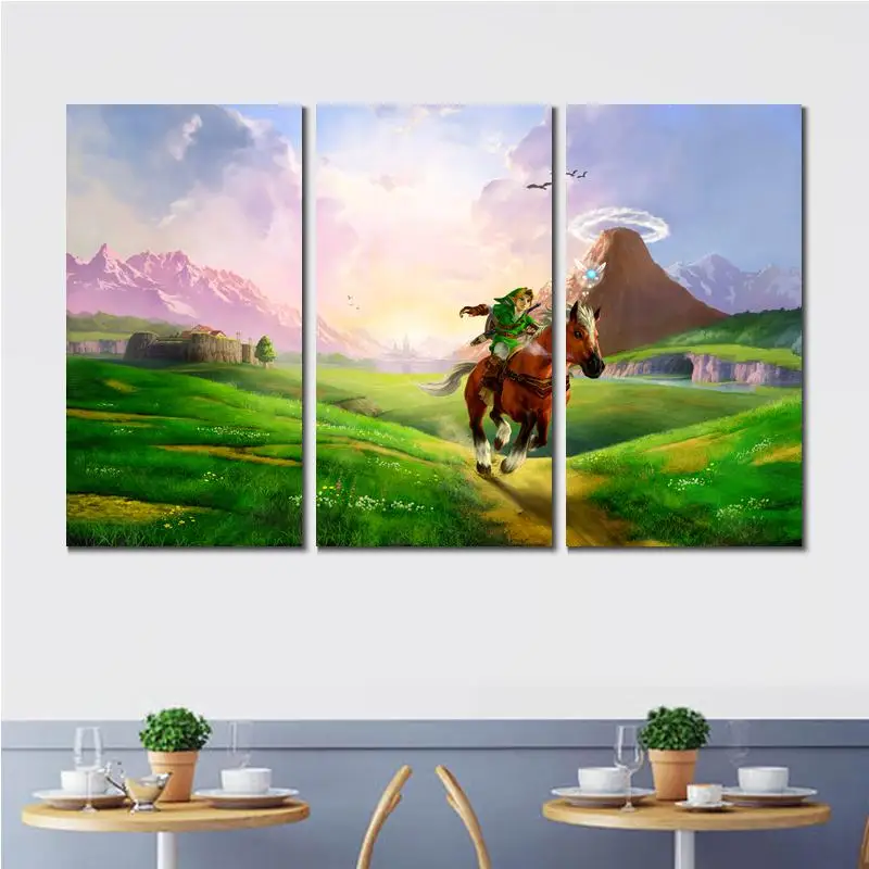 Легенда о zelda Окарина Времени 3 комплекта книги по искусству Плакат Живопись