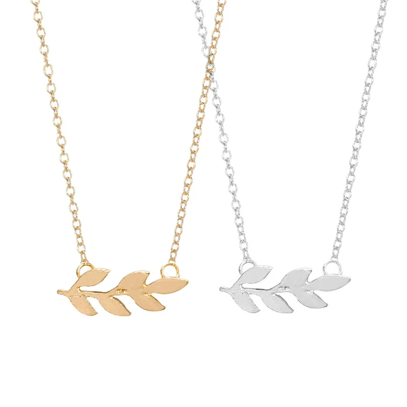 Цепочка с подвеской в виде листьев 10 шт.