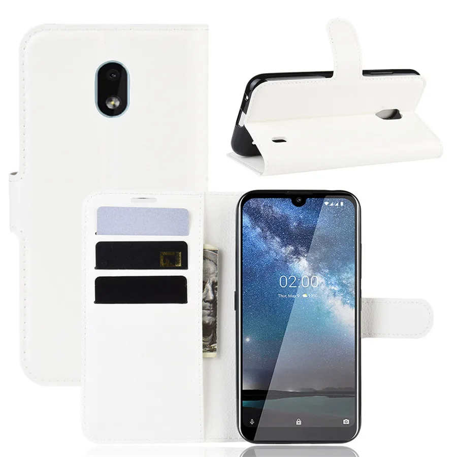 Белый For Nokia 2.2 Case Flip Leather Wallet Case Card Holder Phone Coque Black for Nokia 2.2 TA-1188 TA-1191 TA-1179 Nokia2.2 Cover - Цвет: Белый