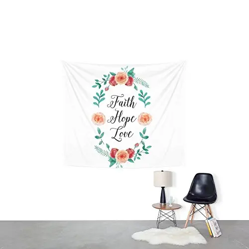 Faith Hope Love Wall Tapestry Hanging For Decoration Fashion | Дом и сад