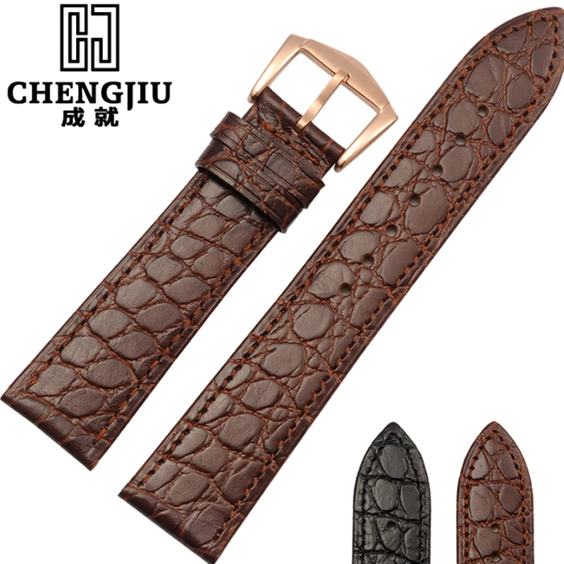 Часы ремешок для Longines крокодил мужские часы с кожаным ремешком DW из натуральной