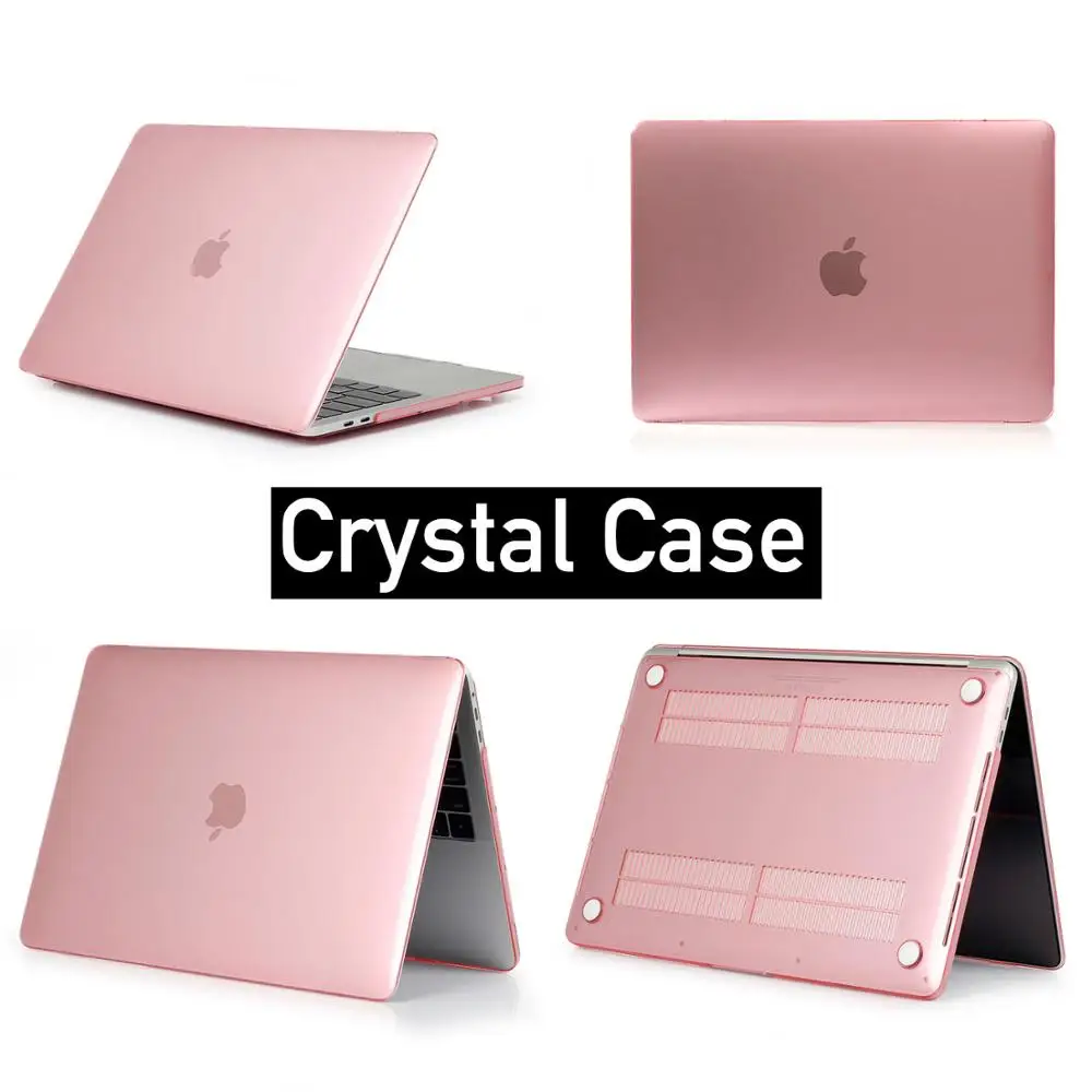 pink-crystal Горячая 3D печать красивый чехол для Macbook Pro retina Air series 11 12 13 15, pro 13,3 15,4 A1708 A1707, для Mac Air 13 крышка - Цвет: pink-crystal