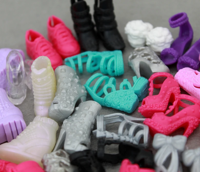 Original Doll Shoes Mix Different Styles Colorized Fashion Morden High Heeled Sandal Accessories For 1/6 Barbie Xinyi FR | Игрушки и