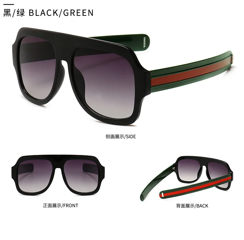 Классические мужские солнцезащитные очки больших размеров в стиле ретро, брендовые дизайнерские солнцезащитные очки унисекс GG UV400, модные мужские очки для путешествий, вождения, зеркальные