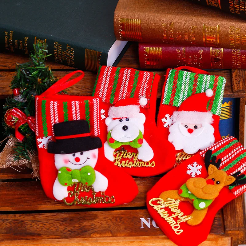 Рождественские чулки Navidad Santa Sack подарочные сумки рождественские украшения для