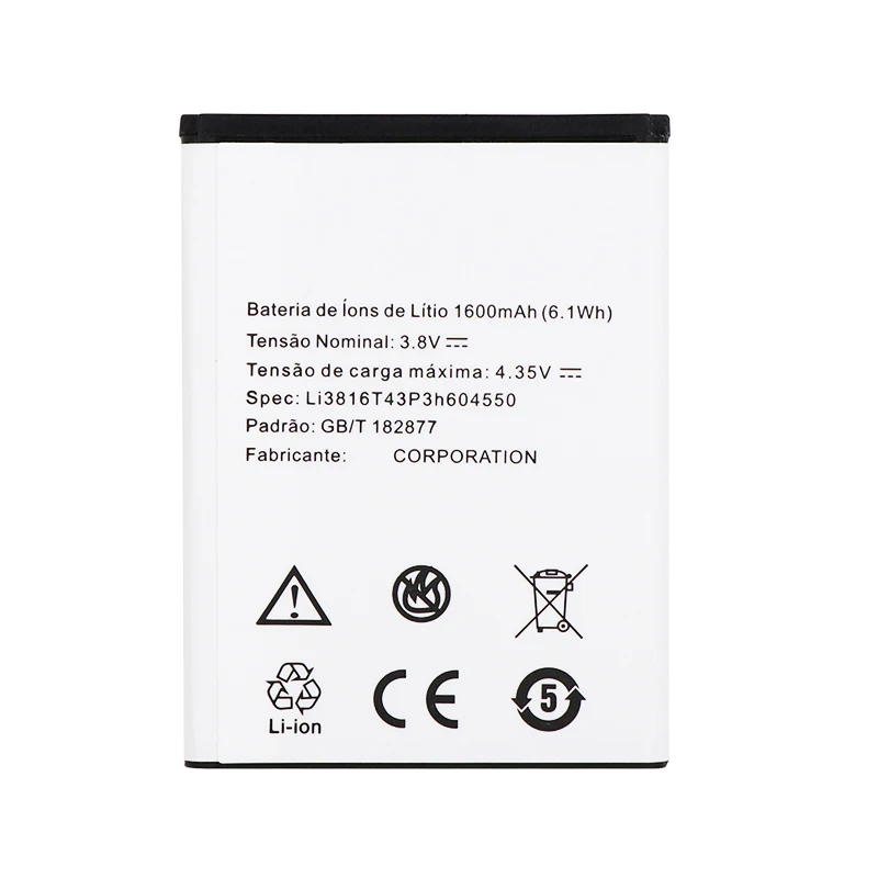 3.8V 1600mAh Li3816T43P3h604550 battery For ZTE Blade A410 phone Replacement Batteries Bateria | Мобильные телефоны и