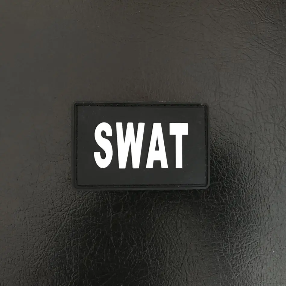 10 шт. военная Военная Тактическая нашивка SWAT из ПВХ 3D на липучке 8*5 см|hook and loop